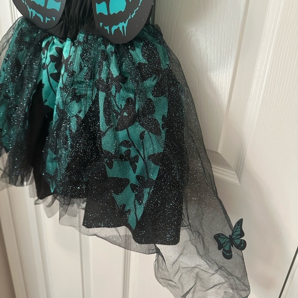 Butterfly Fairy Kids Costume - Teal and Black - Picture 4 of 11